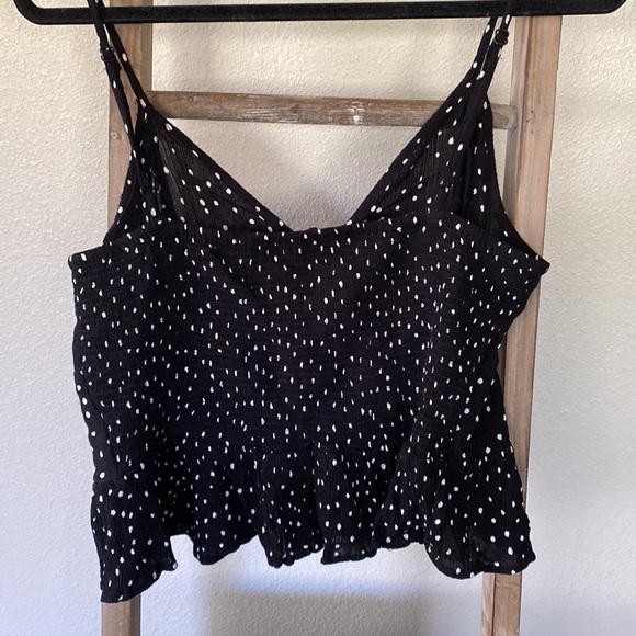 NWOT - Polka Dot - Key Hole Tie Tank Top - Size Large - Picture 5 of 6